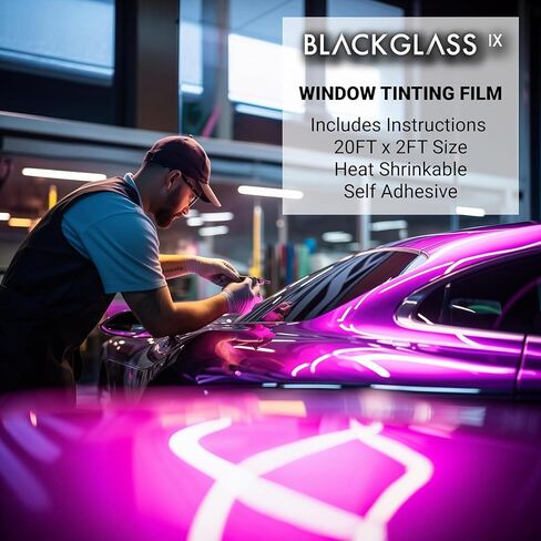 بكرة تظليل النوافذ ذات الجودة الاحترافية من BLACKGLASS IX® للسيارات والشاحنات والمركبات (5% VLT، 20 قدمًا × 2 قدم، طبقتان، لون أسود ليمو) فيلم للطاقة الشمسية والوهج والخصوصية مع تعليمات التثبيت in Saudi Arabia