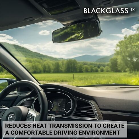 بكرة تظليل النوافذ ذات الجودة الاحترافية من BLACKGLASS IX® للسيارات والشاحنات والمركبات (5% VLT، 20 قدمًا × 2 قدم، طبقتان، لون أسود ليمو) فيلم للطاقة الشمسية والوهج والخصوصية مع تعليمات التثبيت in Saudi Arabia