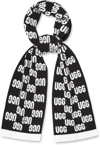 UGG Checked Logo Scarf Chestnut Multi One Size in Saudi Arabia