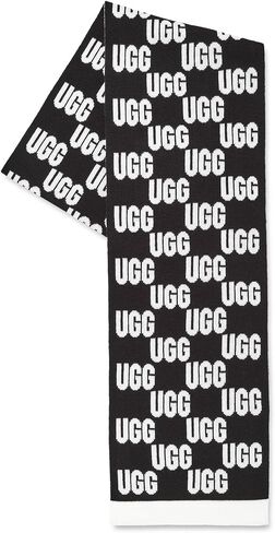 UGG Checked Logo Scarf Chestnut Multi One Size in Saudi Arabia