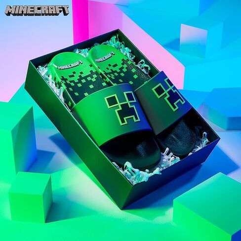 Minecraft Boys Sliders or Flip Flops for Beach and Pool - Boys Gifts in Saudi Arabia