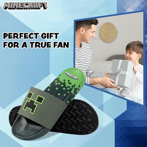 Minecraft Boys Sliders or Flip Flops for Beach and Pool - Boys Gifts in Saudi Arabia