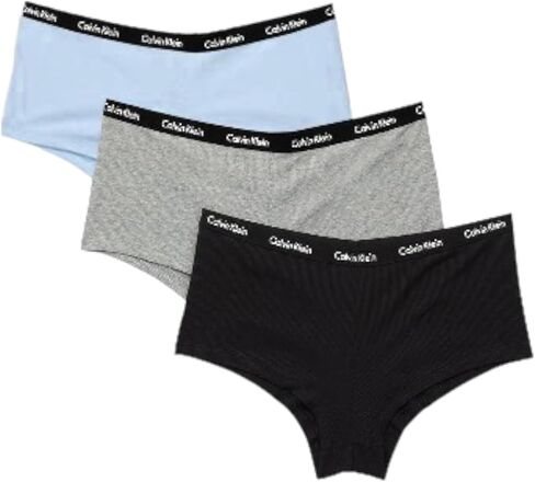 طقم شورت نسائي من القطن من Calvin Klein مكون من 3 قطع (B(QP2412-301)/G، كبير) in Saudi Arabia