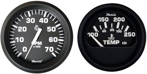 Faria Beede INSTRUMENTS Faria 32805 Euro Tachometer (7000 RPM) - 4", Black in Saudi Arabia