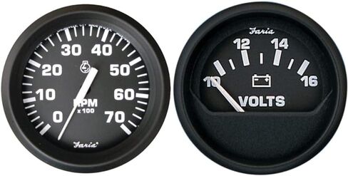 Faria Beede INSTRUMENTS Faria 32805 Euro Tachometer (7000 RPM) - 4", Black in Saudi Arabia