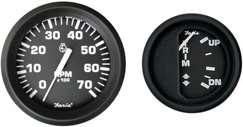 Faria Beede INSTRUMENTS Faria 32805 Euro Tachometer (7000 RPM) - 4", Black in Saudi Arabia