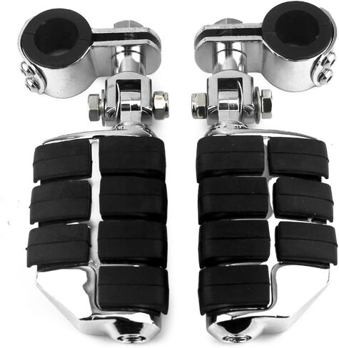 Motorcycle Universal Highway Pegs Foot Rests Fit Engine Guard Crash Bar 1-1/4" Or 1" Compatible with BMW Harley davidson Yamaha Honda in Kuwait