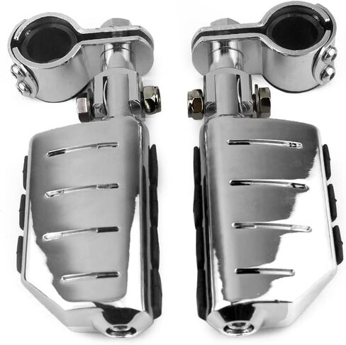 Motorcycle Universal Highway Pegs Foot Rests Fit Engine Guard Crash Bar 1-1/4" Or 1" Compatible with BMW Harley davidson Yamaha Honda in Kuwait