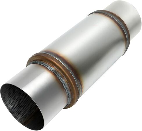 مرنان العادم 5 "مدخل 5" مخرج كاتم صوت عالي الأداء 18 "بوصة إجمالي الفولاذ المقاوم للصدأ مستقيم in Kuwait