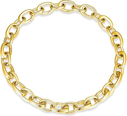 SCAMPER & CO .925 Sterling Silver Carabiner Charm Bracelet for Women, Rhodium/Gold Plated, Compatible Gift Charms for Her in Saudi Arabia