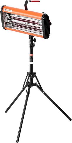 VEVOR Infrared Curing Lamp, Handheld/Stand Dual Use, 2000W 0-90 min Timing, Auto Heating Car Curing Light with Bracket, 3.55 sq.ft Spray Baking Booth Heaters, Paint Dryer for On-Site Repair in Saudi Arabia