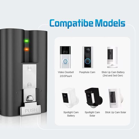 CYZYYLS 2 حزم بطارية بديلة 6500 مللي أمبير في الساعة متوافقة مع كاميرا جرس الباب الدائري 2/3/3plus/4، بطارية كاميرا لاصقة وبطارية كاميرا كشاف، بطاريات ليثيوم أيون مطورة قابلة لإعادة الشحن 3.65 فولت in Kuwait