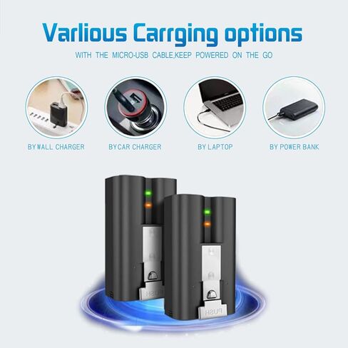 CYZYYLS 2 حزم بطارية بديلة 6500 مللي أمبير في الساعة متوافقة مع كاميرا جرس الباب الدائري 2/3/3plus/4، بطارية كاميرا لاصقة وبطارية كاميرا كشاف، بطاريات ليثيوم أيون مطورة قابلة لإعادة الشحن 3.65 فولت in Kuwait