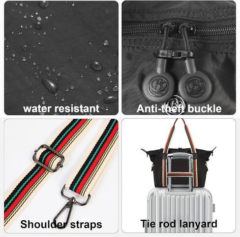 Anti-theft Nylon Tote Bag with Lock Lightweight Handbag for Women Work Bag Crossbody Travel Bag Top Handle Satchel Purse in Saudi Arabia