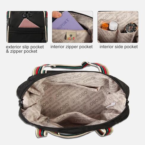 Anti-theft Nylon Tote Bag with Lock Lightweight Handbag for Women Work Bag Crossbody Travel Bag Top Handle Satchel Purse in Saudi Arabia