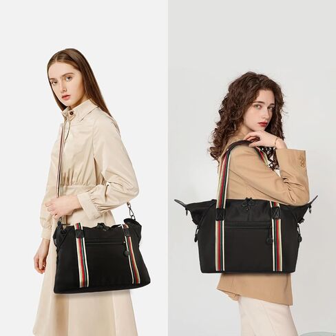 Anti-theft Nylon Tote Bag with Lock Lightweight Handbag for Women Work Bag Crossbody Travel Bag Top Handle Satchel Purse in Saudi Arabia