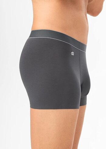 DAVID ARCHY Men's Breathable Comfort Soft Underwear Cotton-Modal Blend Pouch Trunks V-Support Waistband in 3 Pack No Fly (M, Black/Dark Gray/Navy Blue - Cotton-Modal Blend) in Saudi Arabia