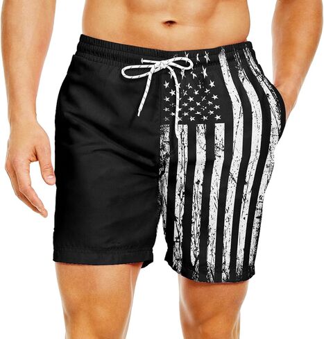 Mens Swim Trunks Quick Dry Mens Swimwear Swimsuit for Mens with Drawstring Suit for Swim, Board, Surf, Paddle in Saudi Arabia