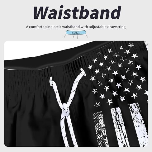 Mens Swim Trunks Quick Dry Mens Swimwear Swimsuit for Mens with Drawstring Suit for Swim, Board, Surf, Paddle in Saudi Arabia
