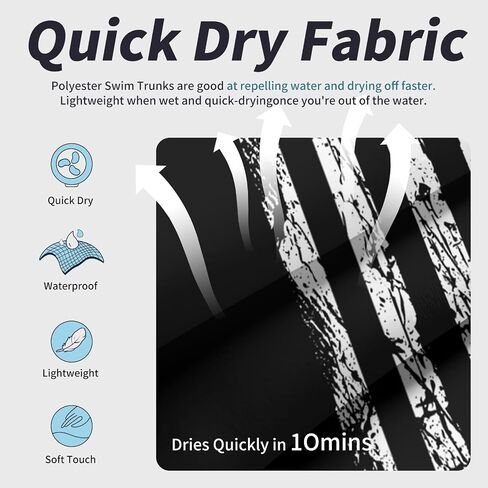 Mens Swim Trunks Quick Dry Mens Swimwear Swimsuit for Mens with Drawstring Suit for Swim, Board, Surf, Paddle in Saudi Arabia