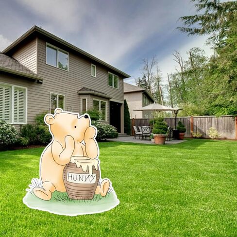 Vintage Winnie Cutouts Yard Signs Pooh Cutout Prop For Winnie Baby Shower Decorations, Classic Pooh Birthday Party Supplies (Large-Size) in Saudi Arabia