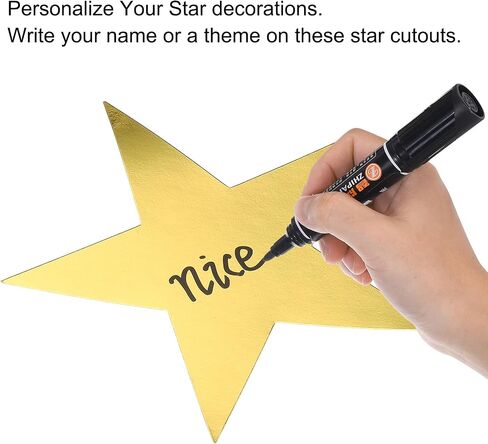 MECCANIXITY 36Pcs Iridescent Silver Stars Cutouts Double Printed Paper Stars Decoration Cardboard Star for Classroom Wall Party Movie Night Party Supplies, 6 Inch in Saudi Arabia