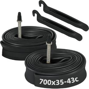 LotFancy 700C Bike Tubes, 2Pcs 700x35/43c Road Bike tube, 700x35C 700x38C 700x40C 700x42C 700x43C Bicycle Tire Tubes, 40-622 28" x 1-5/8 x 1 1/2 Tube