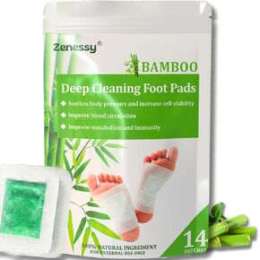 Zenessy Foot Pads | Deep Cleansing Foot Patch| Premium Bamboo Foot Pads| Foot Pad for Better Sleep & Foot Care | Organic Premium Ingredients | 14 Pads