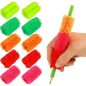 10 Pcs Pencil Soft Grip Trainer for Preschool Colorful Pencil Cushion Grips for Kindergarten Squishy Grippers for Pencil for Adults Kids Handwriting Finger Grips for Pencils