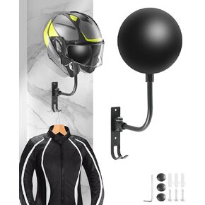Motorcycle Helmet Holder,Car Accessories Helmet Holder Wall Mount,Motorcycle Helmet Rack Wall Mount,180 Degree Rotation Helmet Hanger with 2 Hook,Helmet Rack for Motorcycle Bike Rugby Helmet in Saudi Arabia