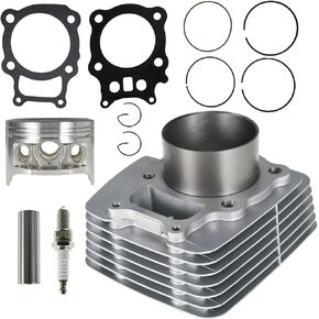 Cylinder Piston Gasket Top End Rebuild Kit Replacement for Honda Rancher TRX350 2000-2006 12100-HN5-670 13101-HN5-670