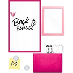 Magnetic Locker Mirror for School Locker, 5pcs Locker Accessories Kit with Magnetic Mirror, Dry Erase Board, Pen Holder, Locker Magnets for Refrigerator, Office Cabinet (Blue) in Saudi Arabia