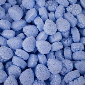 Magicwater Supply - .25 Cu Ft - Blue Water Drop Shaped Recycled Anti Static Packing Peanuts - Compostable & Biodegradable Cushion for Shipping - Dust-Free & Abrasion Resistant - Void Filler