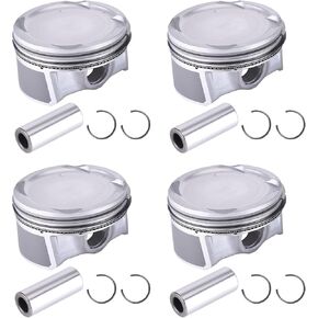 4PCS Oversize +0.50MM Piston & Rings Set Replacement for Kia Soul Forte Hyundai Tucson Elantra 2.0L 2014 2015 2016 2017 2018 2019 Replace 23040-2E200 23041-2E200 Engine Piston Pin Piston Ring