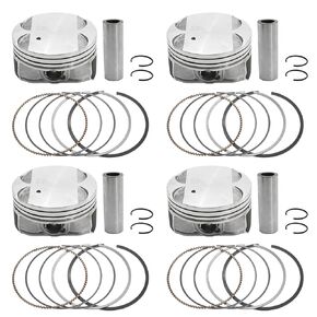 Pistons Rings Kit 12578324 Engine Pistons and Pin Kit with Rings Replacement for Buick Lacrosse 2.4L 2010-2016 Replacement for Chevy Captiva 2012-2015 Replace# 12578326