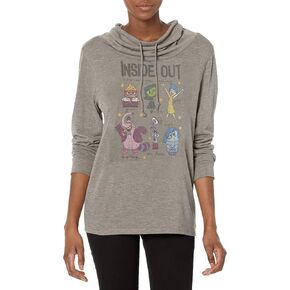 PIXAR Inside Out Feels Women's Cowl Neck Long Sleeve Knit Top