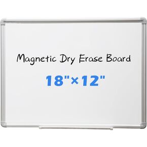 DEVELOP Magnetic White Board Dry Erase, 24 x 36 Inch, Dry Erase Board Aluminum Frame for Wall, Hanging Whiteboard with Detachable Marker Tray for Planning, Kitchen, Memo, School, Home, Office