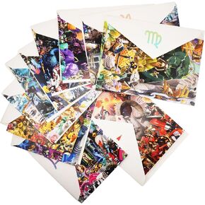 Secrets of the Zodiac Stationery Set - 12 5x7" Pieces (Zodiac Signs) with Custom Stamped Envelopes - Fantasy & Astrology Collectibles (Set of 12)