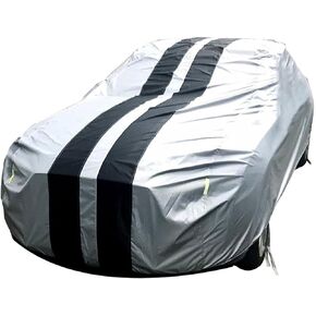SUV Car Cover, Car Cover SUV,SUV Car Cover Waterproof All Weather, SUV Cover Compatible with Tesla/Honda/Toyota/Jeep/Subaru/Mazda/Lexus/Nissan/Audi/Mercedes (Length 180 to 190 in)