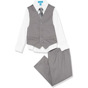 Haggar Boys' 4-Piece Vest, Dress Shirt & Tie Set