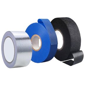 Heat Harness Tape Vinyl Electrical Tape Duct Tape Aluminum Foil Tape Suitable for Automotive, Electrical Appliances, and Machinery(4 Rolls)