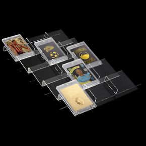 2 Pack Acrylic Card Sorting Tray 15 Slot Trading Card Organizer Tray Game Card Sorter Sports Card Sorting Tray Playing Card Display Storage for Office Home (without Cards)