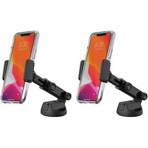 حامل هاتف السيارة Scosche UH4WDEX2-SP Extendo Mount على الزجاج الأمامي / لوحة القيادة | قاعدة ستيك جريب | ذراع قابل للتعديل تصغير | أسود