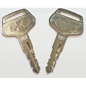 Pair (2 Keys) Komatsu Equipment Key-Ignition key for Komatsu, Kalmar, Dressta, Sakai, Part Number 787 Keys 2019