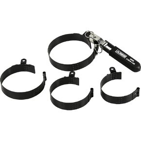 ARES 56065-4-Piece Swivel Oil Filter Wrench Set with Storage Pouch - Wrenches Cover 2 3/4-Inch to 5 1/4-Inch (70mm to 133mm) Diameter Filters - 180-Degree Swivel - Automatically Tightens on Filter in Saudi Arabia