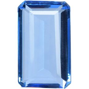GEMHUB Gemstone For Necklace Blue Topaz Approx 90-100 Ct Emerald Cut Blue Topaz Jewelry Making Loose Gemstone Jewelry For Women