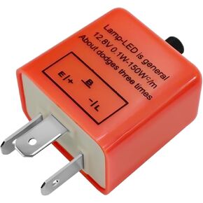 CF-13 Led Flasher Relay 3 Pins 12V Adjustable Frequency Flasher Relay for Led Turn Signal, CF13 EP34 Electronic Hyper-Flashing Fast Flash Signal Indicator(1PCS)