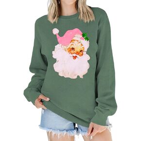 CM C&M WODRO Women Christmas Sweatshirt Funny You Serious Clark Letter Graphic Shirt Cute Xmas Santa Hat Holiday Pullover Top