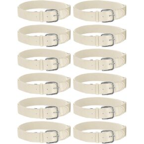 Hercicy 12 Pcs Adult and Youth Uniform Belts Elastic Softball Baseball Belt Adjustable for Boys and Girls