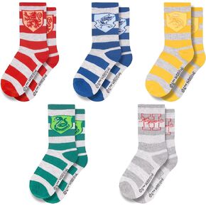 Harry Potter Socks for Boys 5 Pack | Gryffindor Slytherin, Ravenclaw, Gifts, Casual Boys Crew Socks